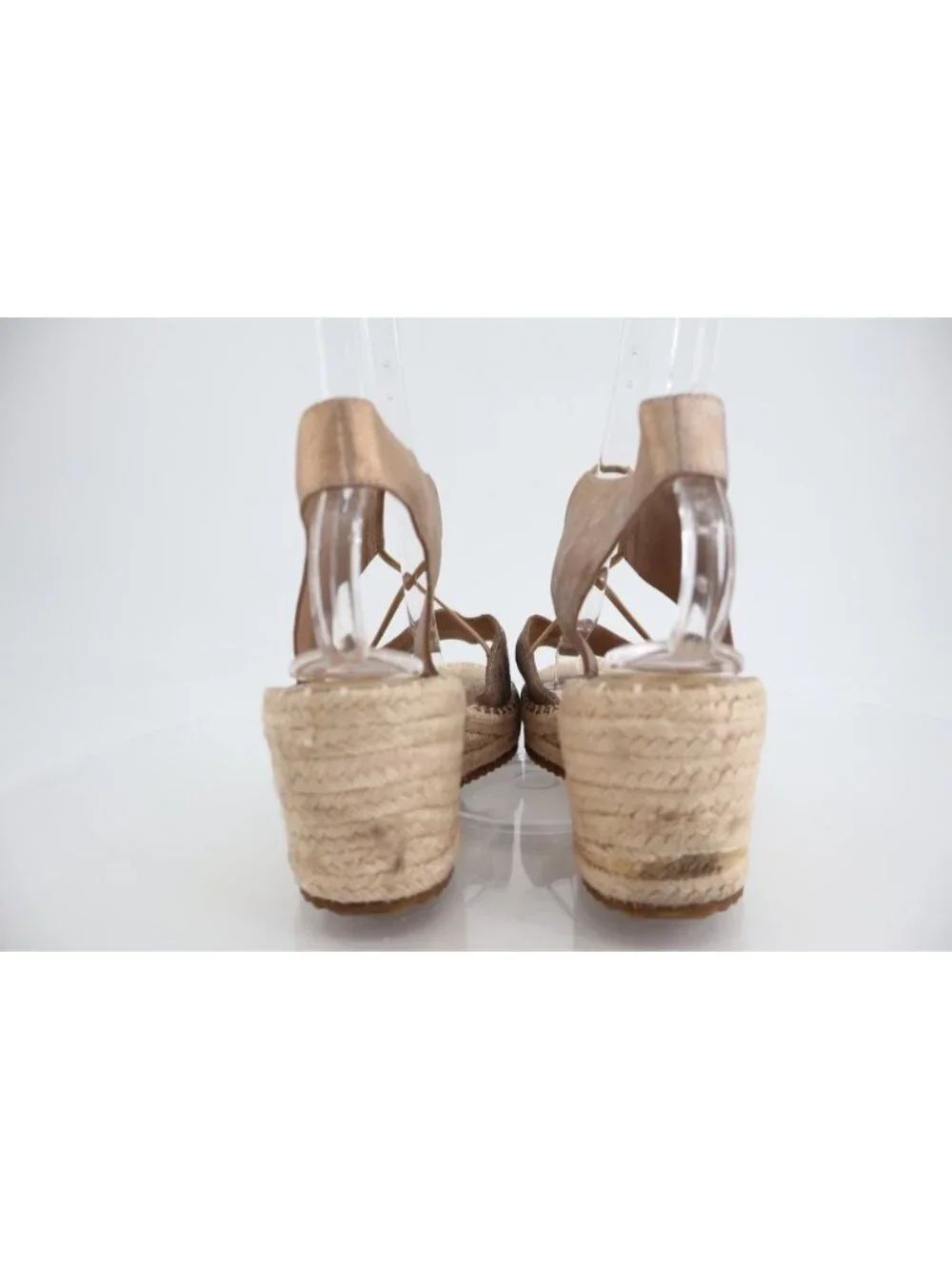 Eileen Fisher Women's Agnes Sandal Size 10 Espadrille Platform Wedge Heel Gold - Picture 6 of 13